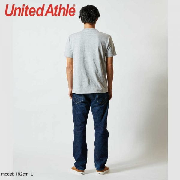 United Athle 5004-01 5.6oz Adult Cotton Henry Collar T-shirt