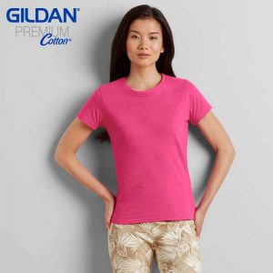 Gildan 76000L 5.3oz Premium Cotton Ladies Ring Spun T-Shirt