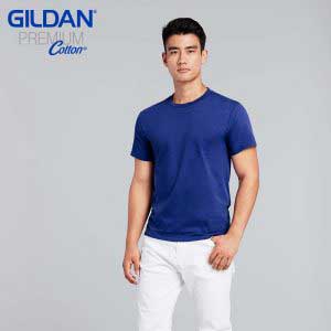Gildan 76000 5.3oz Premium Cotton 成人環紡圓筒 T 恤