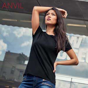ANVIL 880L 4.5oz 女裝輕身環紡 T 恤
